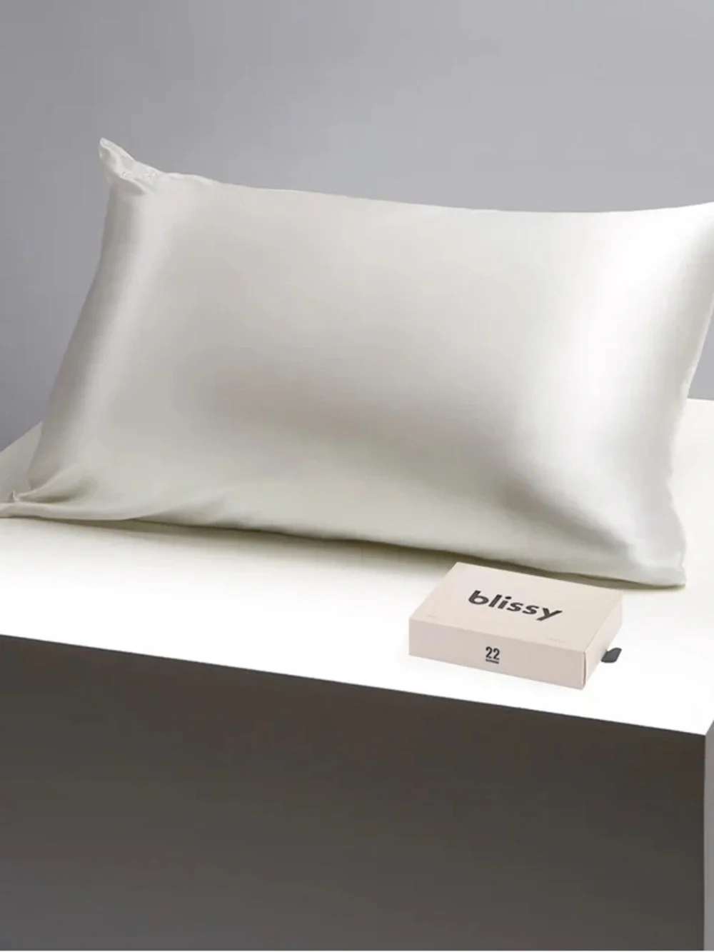 Blissy King Size Silk Pillowcase in White
